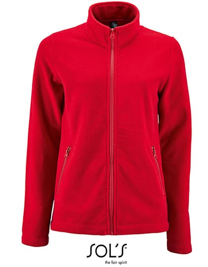 Women´s Plain Fleece Jacket Norman — Red