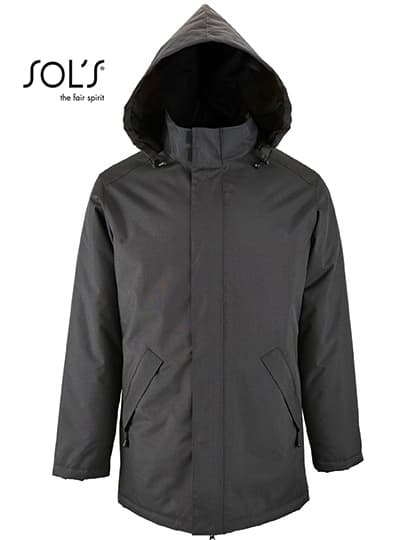Unisex Jacket With Padded Lining Robyn — Charcoal Grey (Solid)