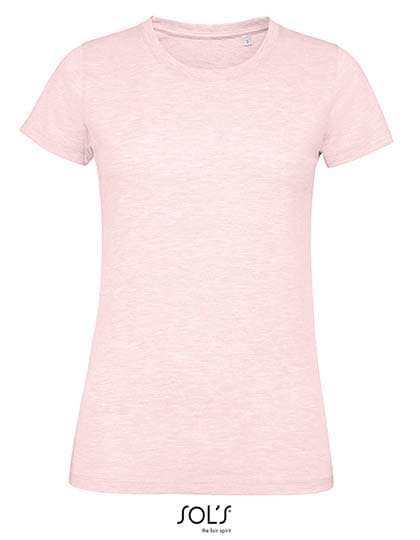Women´s Round Neck Fitted T-Shirt Regent — Heather Pink