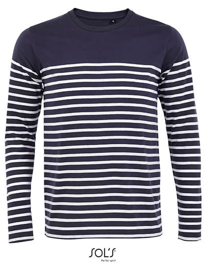 Men´s Long Sleeve Striped T-Shirt Matelot — French Navy