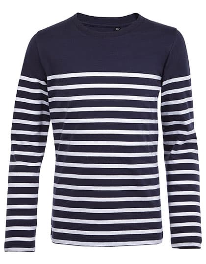 Kids´ Long Sleeve Striped T-Shirt Matelot — French Navy