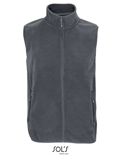 Unisex Factor Zipped Fleece Bodywarmer — Charcoal Grey (Solid)