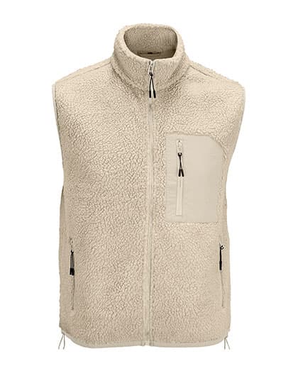 Unisex Sherpa Bodywarmer Fury — Shear Beige