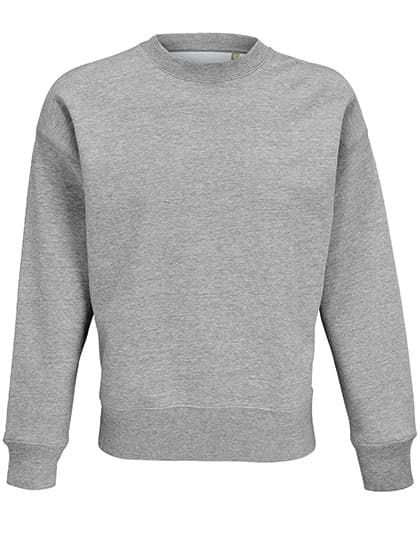 Unisex Round-Neck Sweatshirt Authentic — Grey Melange