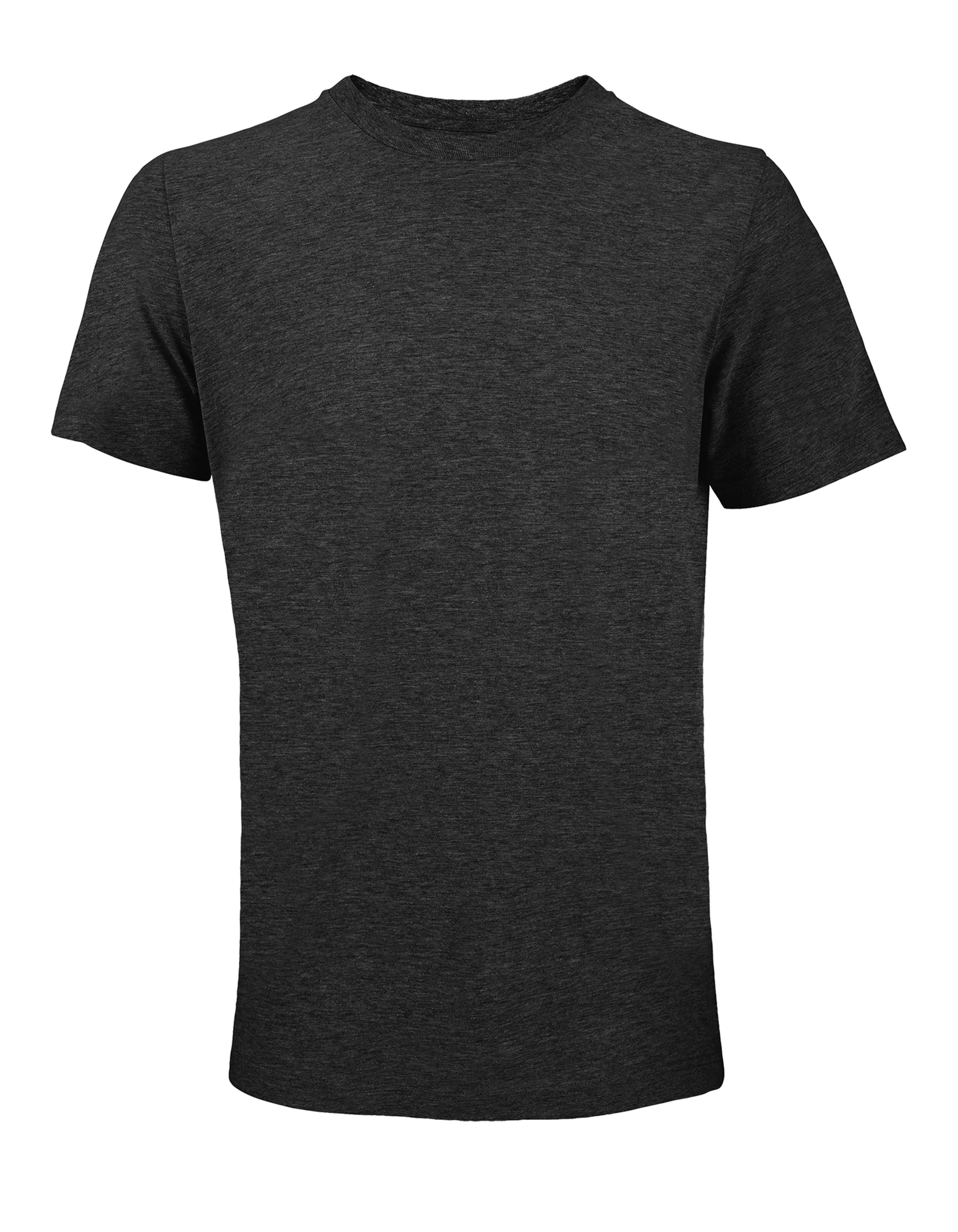 Unisex Round Neck T-Shirt Tuner — Charcoal Melange