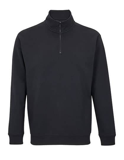Unisex 1/4 Zip Sweatshirt Conrad — Black