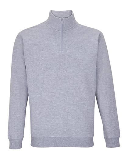 Unisex 1/4 Zip Sweatshirt Conrad — Grey Melange