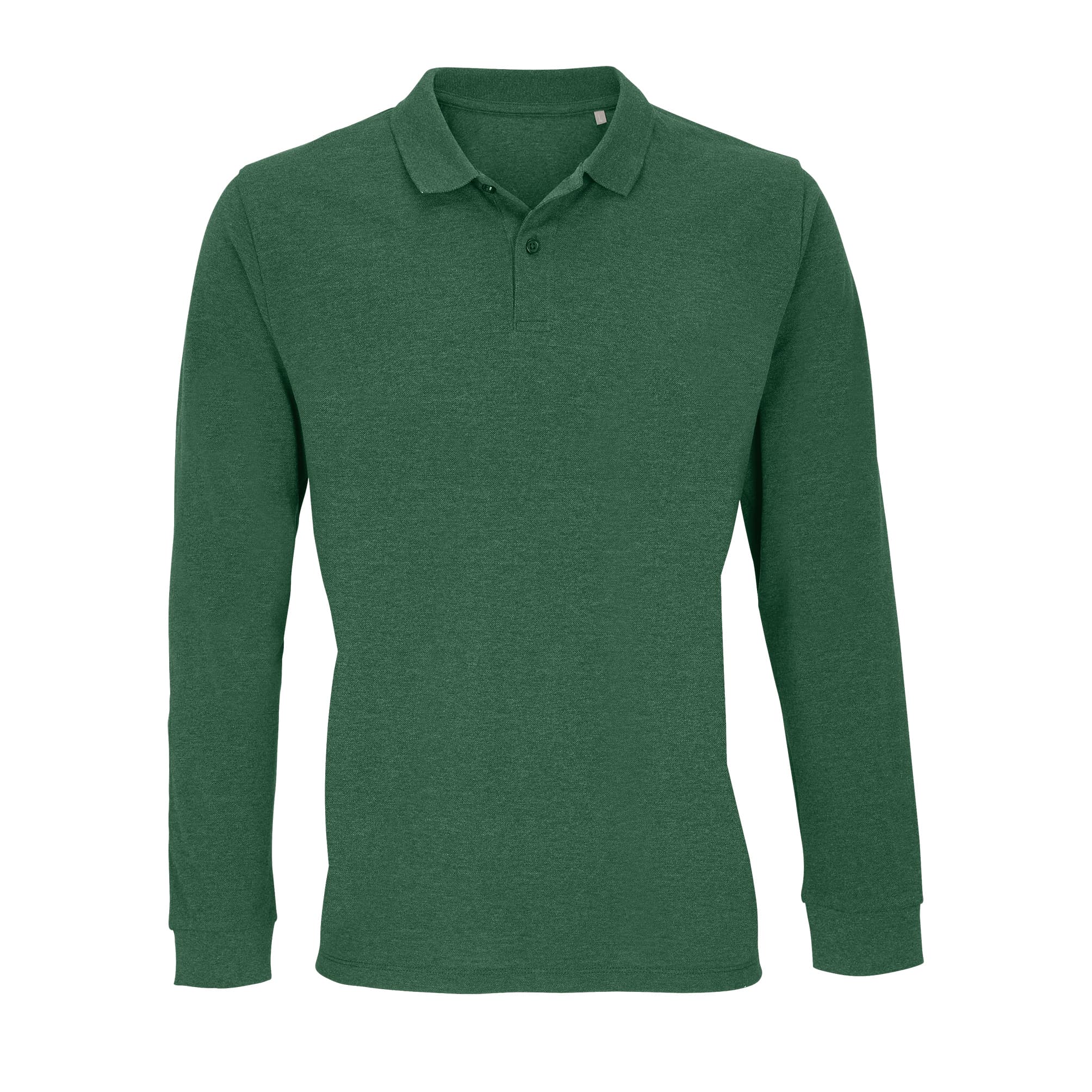 Unisex Long Sleeve Polo Shirt Planet — Bottle Green