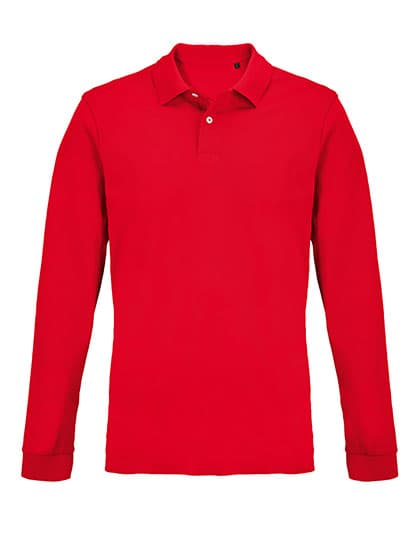 Unisex Pacific Polo Shirt Longsleeve — Red