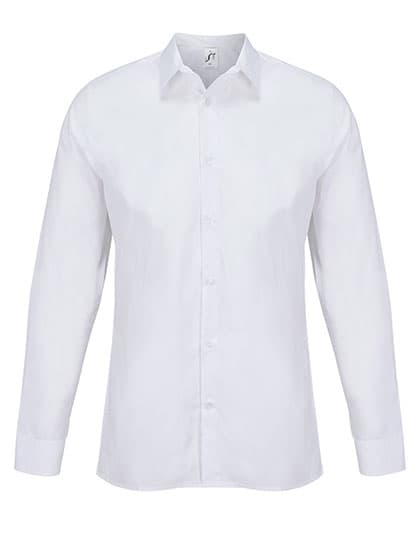 Men´s Poplin Shirt Long Sleeve Bailey — White