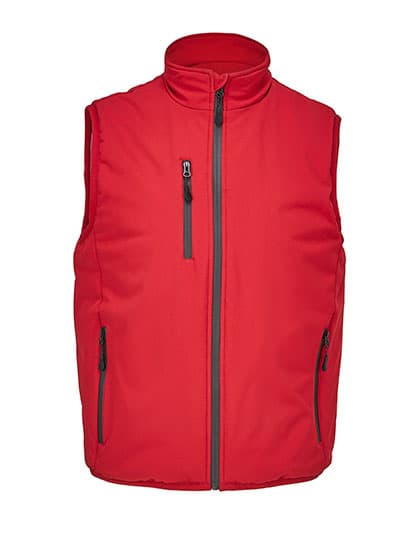 Unisex Lined Softshell Bodywarmer Falcon — Pepper Red