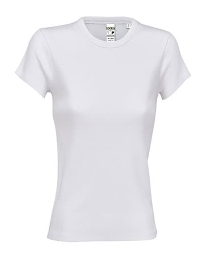 Women´s Ribbed T-Shirt Sara — White