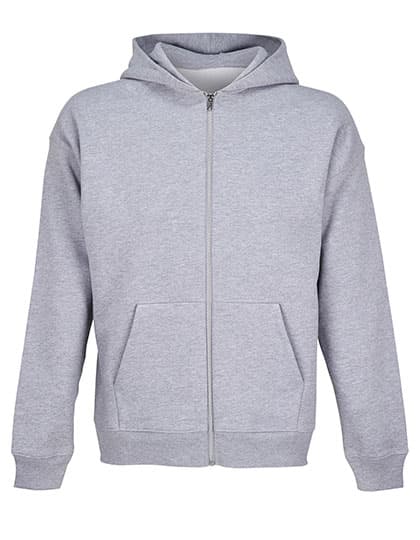 Unisex Full-Zip Hoodie Jelo — Grey Melange