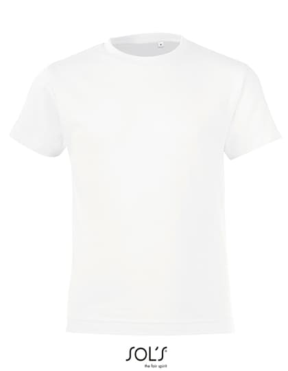 Kids´ Round Collar T-Shirt Regent Fit — White