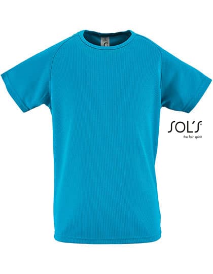 Kids´ Raglan Sleeved T-Shirt Sporty — Aqua