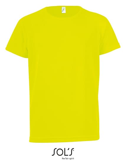 Kids´ Raglan Sleeved T-Shirt Sporty — Neon Yellow