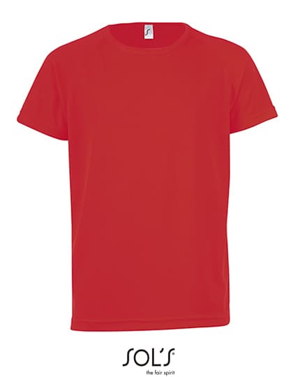 Kids´ Raglan Sleeved T-Shirt Sporty — Red
