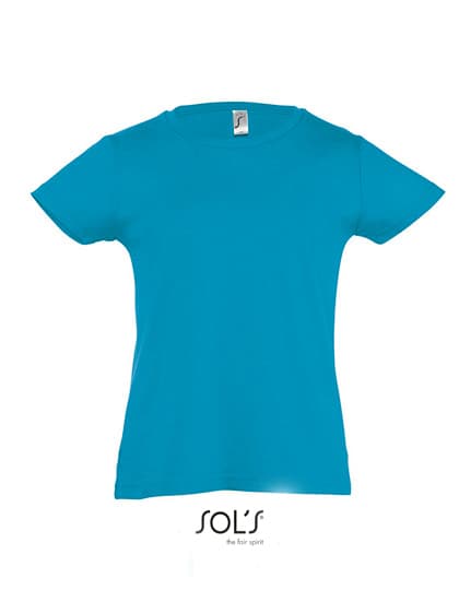 Kids´ T-Shirt Girlie Cherry — Aqua