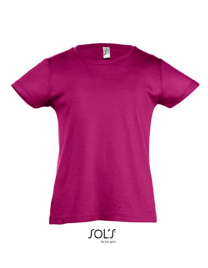 Kids´ T-Shirt Girlie Cherry — Fuchsia