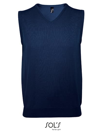 Unisex Sleeveless Sweater Gentlemen — Navy