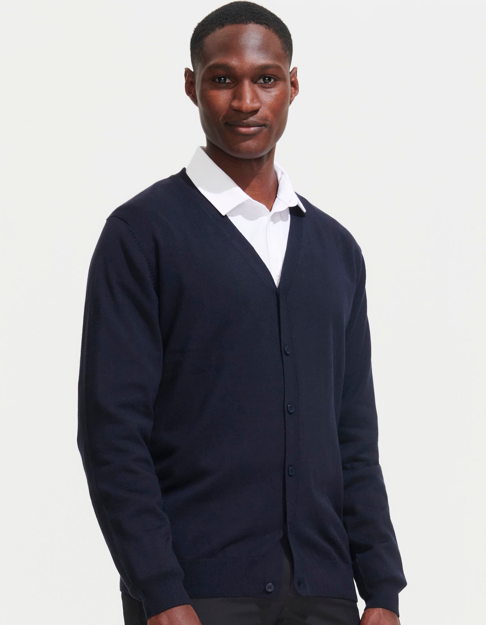 Men´s Golden V-Neck Knitted Cardigan