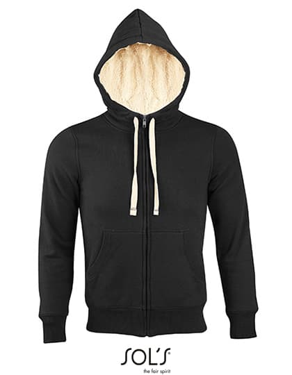 Unisex Zipped Jacket Sherpa — Black