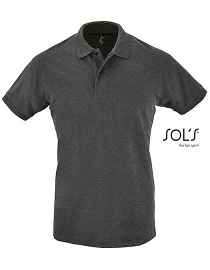 Men´s Polo Shirt Perfect — Charcoal Melange