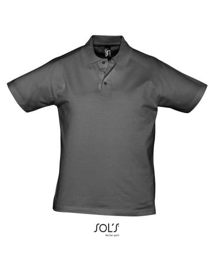 Men´s Jersey Polo Shirt Prescott — Dark Grey (Solid)