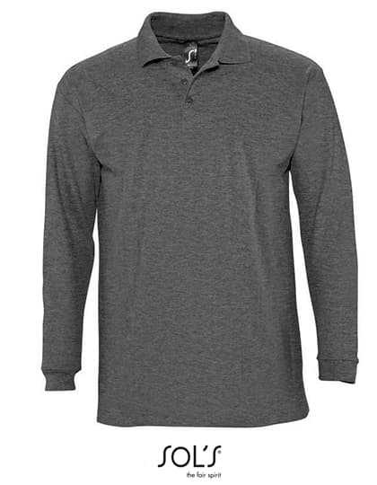 Long Sleeve Polo Winter II — Charcoal Melange