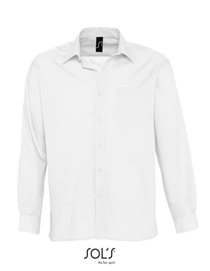 Popeline-Shirt Baltimore Long Sleeve — White
