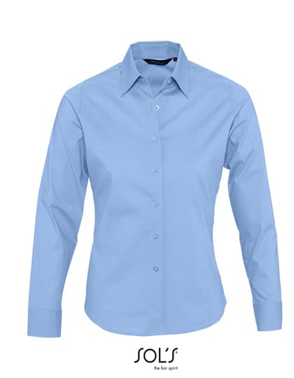 Women´s Long Sleeved Stretch Shirt Eden — Bright Sky
