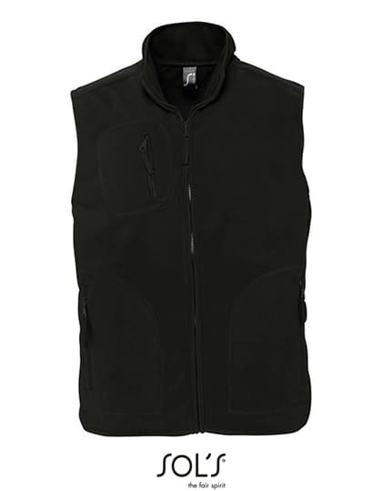 Unisex Fleece Vest Norway — Black