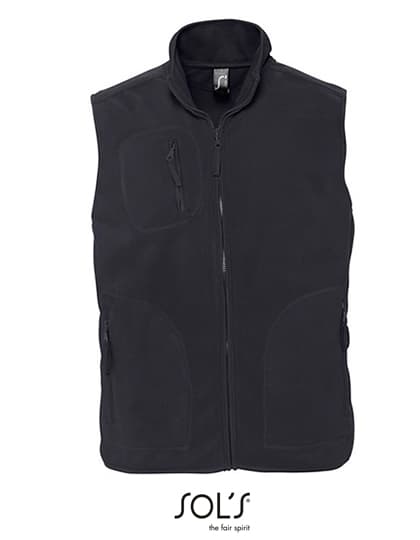 Unisex Fleece Vest Norway — Charcoal Grey (Solid)