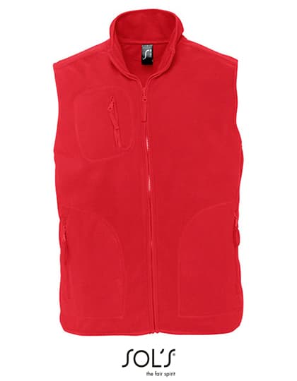 Unisex Fleece Vest Norway — Red