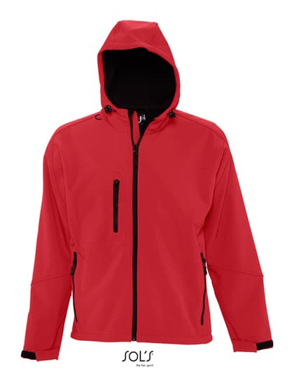 Men´s Hooded Softshell Jacket Replay — Pepper Red