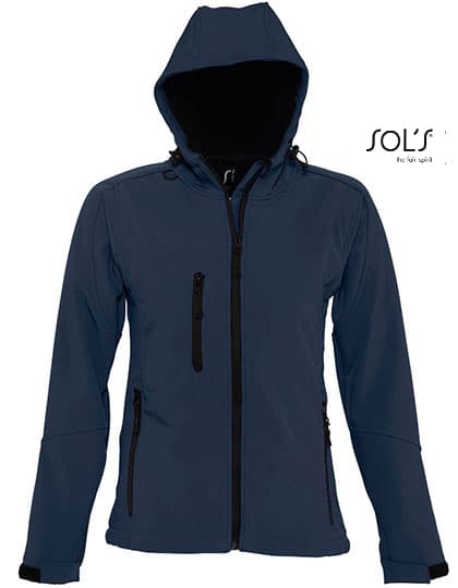 Women´s Hooded Softshell Jacket Replay — French Navy