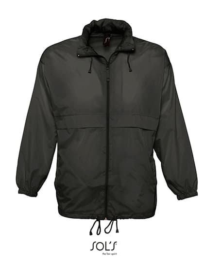 Unisex Windbreaker Surf Jacket — Black