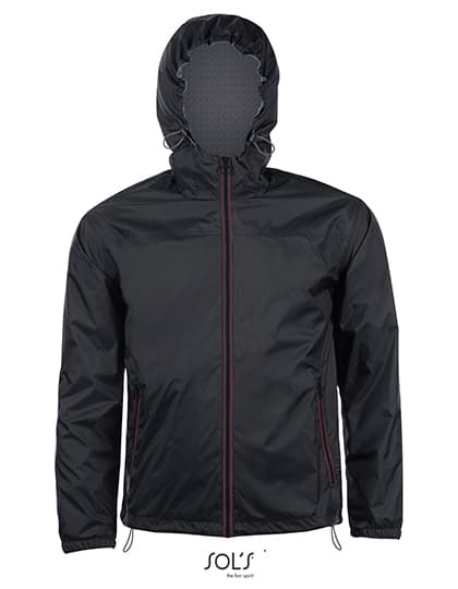 Unisex Lined Windbreaker Skate Jacket — Black