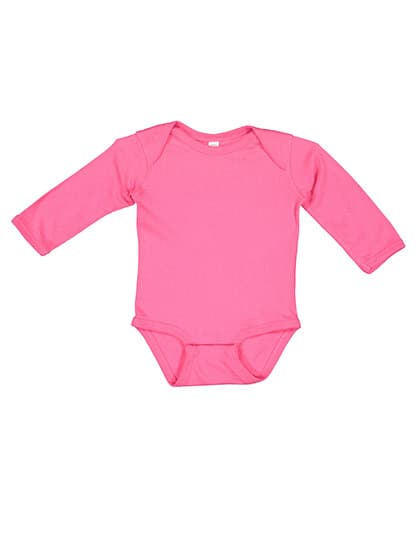 Infant Fine Jersey Long Sleeve Bodysuit — Hot Pink