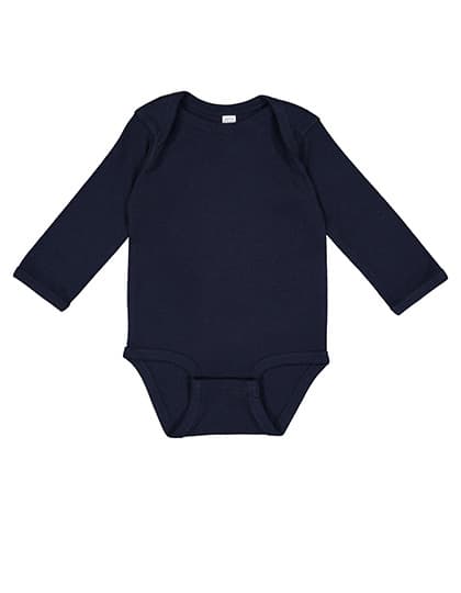 Infant Fine Jersey Long Sleeve Bodysuit — Navy