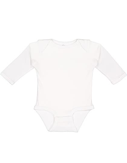 Infant Fine Jersey Long Sleeve Bodysuit — White