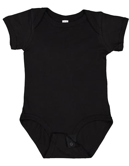 Infant Fine Jersey Short Sleeve Bodysuit — Black