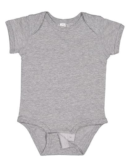 Infant Fine Jersey Short Sleeve Bodysuit — Heather Grey