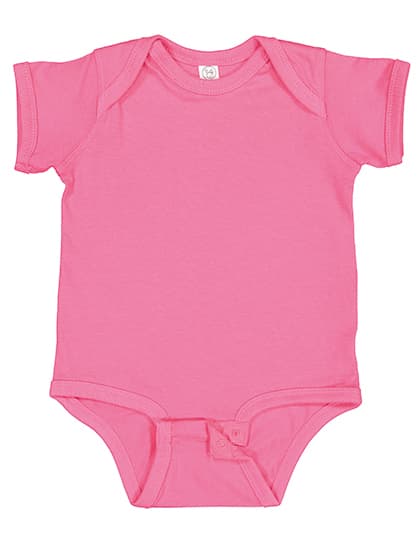 Infant Fine Jersey Short Sleeve Bodysuit — Hot Pink