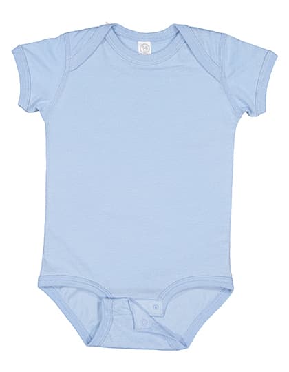 Infant Fine Jersey Short Sleeve Bodysuit — Light Blue