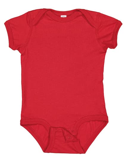 Infant Fine Jersey Short Sleeve Bodysuit — Red