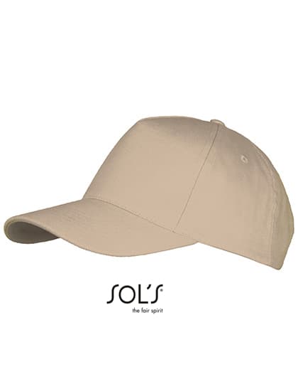 Five Panels Cap Long Beach — Beige