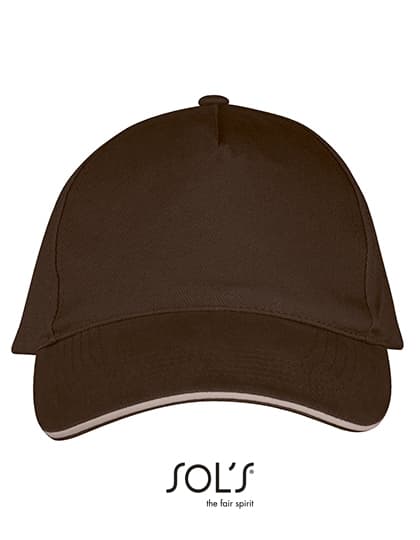 Five Panels Cap Long Beach — Chocolate