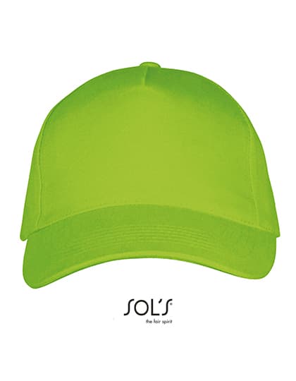 Five Panels Cap Long Beach — Lime