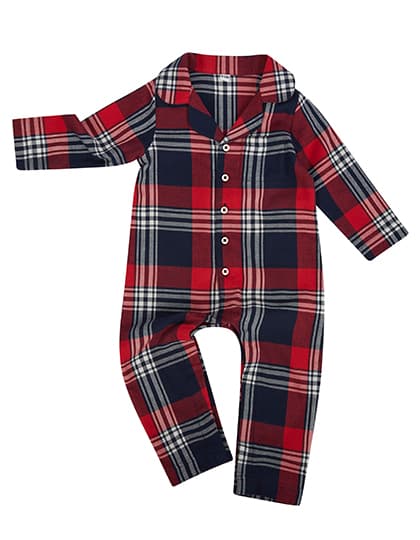 Tartan All In One — Red-Navy Check